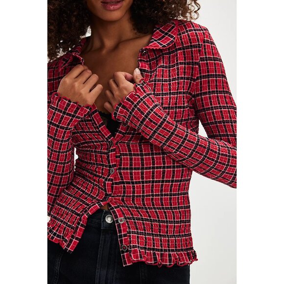 Free People Caught A Feeling Cardi Top Blouse S NWT - Picture 3 of 14